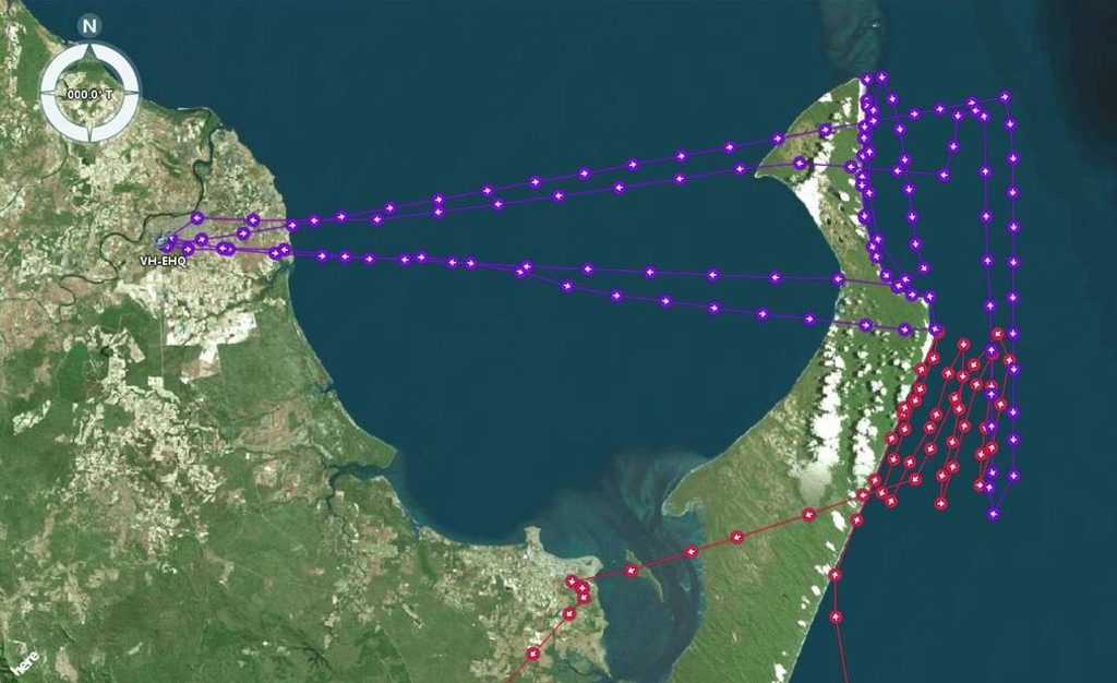 The search area covered by CareFlight choppers today. The search area covered by CareFlight choppers today.