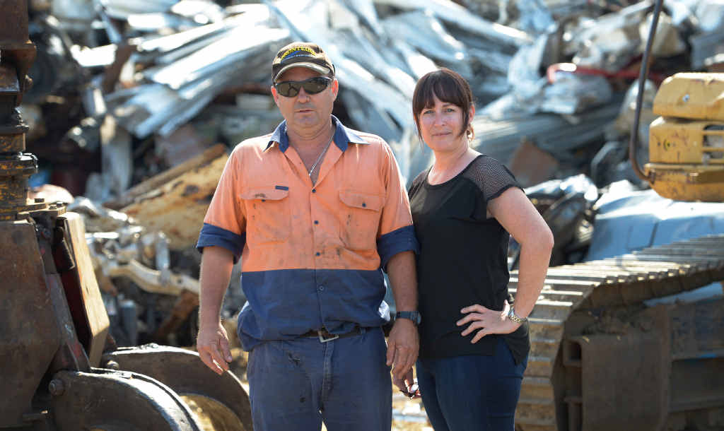 FAMILY HISTORY: Rockhampton Metal Recyclers owners Matthew and Larnie Moller have reopened their business on the same land that Matthew’s grandfather started a scrap metal yard decades ago. FAMILY HISTORY: Rockhampton Metal Recyclers owners Matthew and Larnie Moller have reopened their business on the same land that Matthew’s grandfather started a scrap metal yard decades ago.