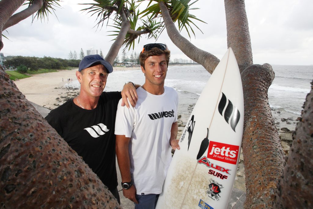 Robbie Sherwell with his son, Josh Sherwell. Josh is about to start his Pro Junior Surfing career. Photo: Cade Mooney Sunshine Coast Daily Robbie Sherwell with his son, Josh Sherwell. Josh is about to start his Pro Junior Surfing career. Photo: Cade Mooney Sunshine Coast Daily