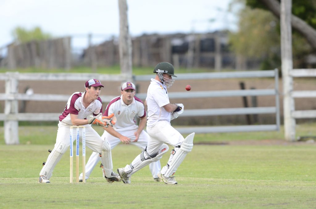 Westlawn captain Pat Vidler pads away in the Clarence River Cricket Association GDSC Premier League match between Brothers and Westlawn at Ulmarra Showground on Saturday, 24th of October, 2015. Photo Bill North / Daily Examiner Westlawn captain Pat Vidler pads away in the Clarence River Cricket Association GDSC Premier League match between Brothers and Westlawn at Ulmarra Showground on Saturday, 24th of October, 2015. Photo Bill North / Daily Examiner