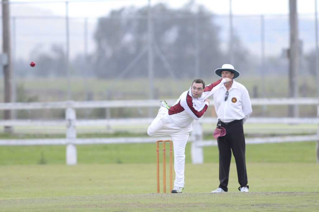 Andrew Kinnane bowling for Brothers in the Clarence River Cricket Association GDSC Premier League match between Brothers and Westlawn at Ulmarra Showground on Saturday, 24th of October, 2015. Photo Bill North / Daily Examiner Andrew Kinnane bowling for Brothers in the Clarence River Cricket Association GDSC Premier League match between Brothers and Westlawn at Ulmarra Showground on Saturday, 24th of October, 2015. Photo Bill North / Daily Examiner