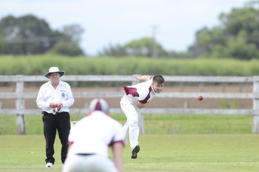 Jake Kroehnert bowling for Westlawn in the Clarence River Cricket Association GDSC Premier League match between Brothers and Westlawn at Ulmarra Showground on Saturday, 24th of October, 2015. Photo Bill North / Daily Examiner Jake Kroehnert bowling for Westlawn in the Clarence River Cricket Association GDSC Premier League match between Brothers and Westlawn at Ulmarra Showground on Saturday, 24th of October, 2015. Photo Bill North / Daily Examiner