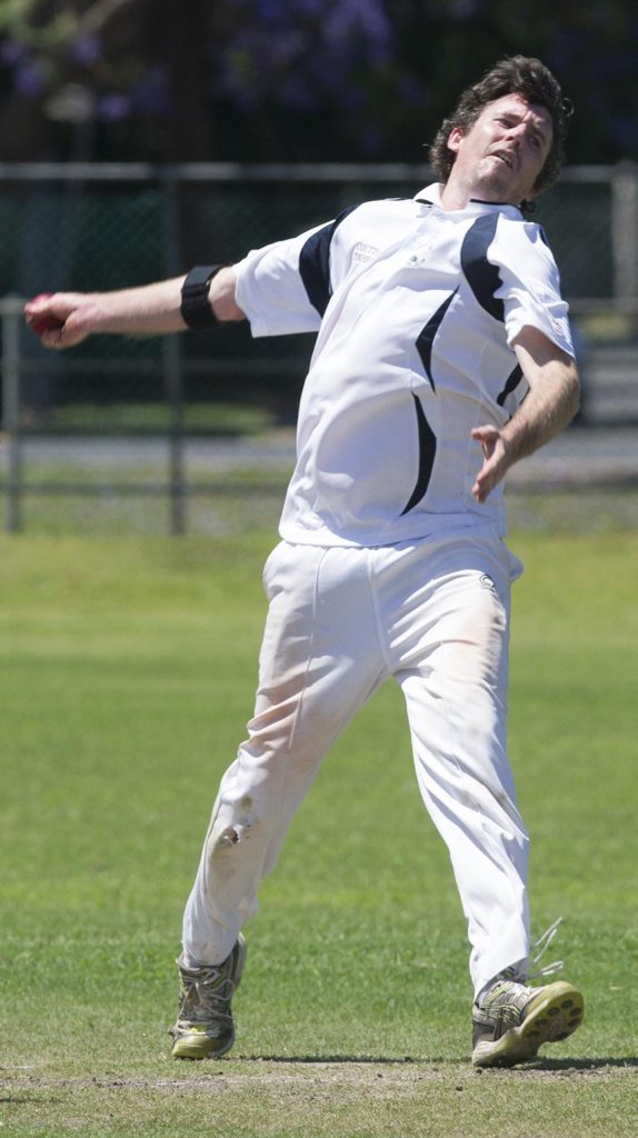 Coutts bowler Zac Page during the CRCA premier league cricket match between Coutts Crossing and Brothers at McKittrick Park on Saturday. Photo Debrah Novak / The Daily Examiner Coutts bowler Zac Page during the CRCA premier league cricket match between Coutts Crossing and Brothers at McKittrick Park on Saturday. Photo Debrah Novak / The Daily Examiner