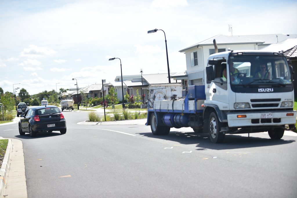 A child has been airlifted to Brisbane after being hit by a truck in a Caloundra West estate. The collision took place on Indigo Road, near the Amber Drive intersection opposite a popular park. A child has been airlifted to Brisbane after being hit by a truck in a Caloundra West estate. The collision took place on Indigo Road, near the Amber Drive intersection opposite a popular park.