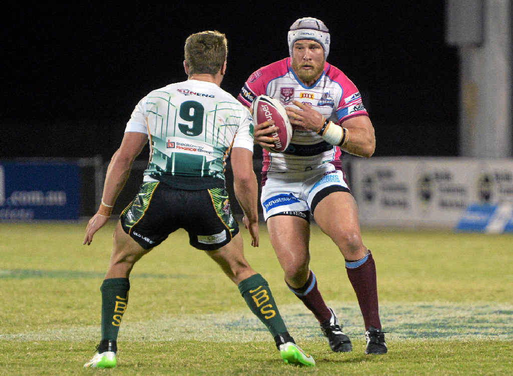 HE’S BACK: Former Mackay Cutters co-captain Chris Gesch playing for the side last year. Gesch will be back in Mackay, playing for the Redcliffe Dolphins on Saturday.