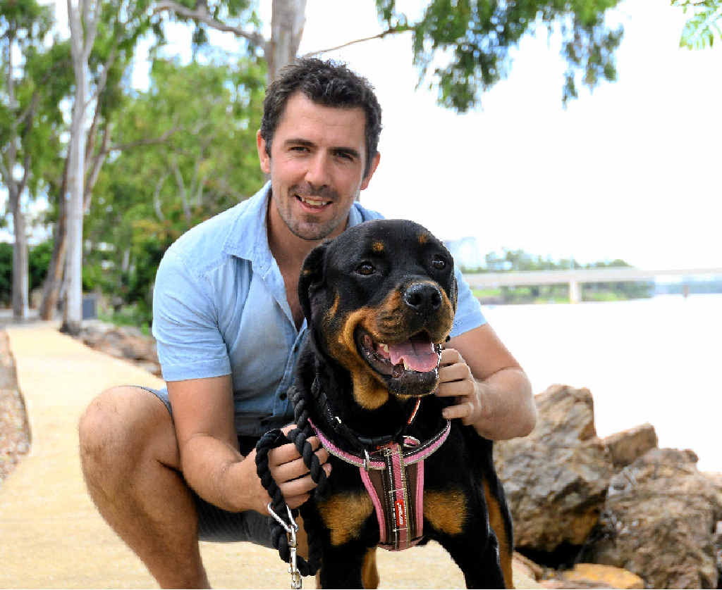 UNBREAKABLE: Brendan De Salis with his dog Chloe UNBREAKABLE: Brendan De Salis with his dog Chloe