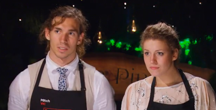 Mitch and Laura react to the news they served a dish with hair in it. Mitch and Laura react to the news they served a dish with hair in it.