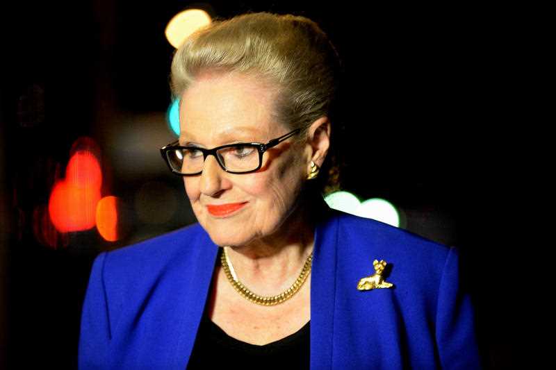 Outgoing Member for Mackellar, Bronwyn Bishop departs the Federal Liberal party preselection ballot for the seat of Mackellar, in Sydney, Saturday, April 16, 2016. Jason Falinski has taken preselection in the safe Liberal seat previously held by Bronwyn Bishop in a fourth round ballot 51 to 39 vote tally. Outgoing Member for Mackellar, Bronwyn Bishop departs the Federal Liberal party preselection ballot for the seat of Mackellar, in Sydney, Saturday, April 16, 2016. Jason Falinski has taken preselection in the safe Liberal seat previously held by Bronwyn Bishop in a fourth round ballot 51 to 39 vote tally.