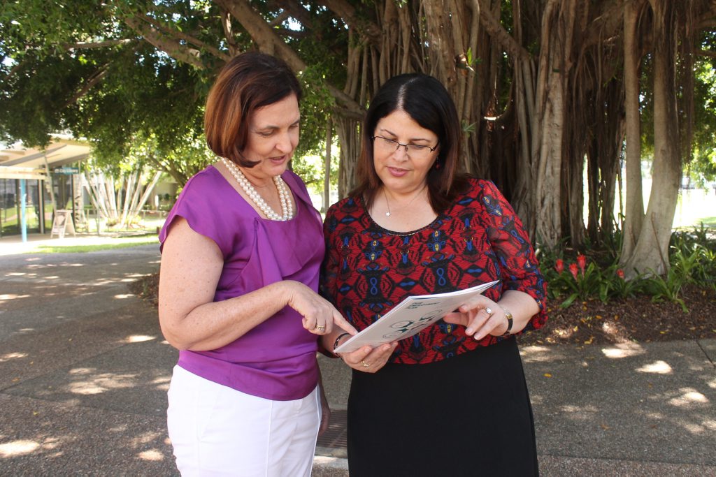 Julieanne Gilbery with Industrial Relations Minister Grace Grace. Julieanne Gilbery with Industrial Relations Minister Grace Grace.