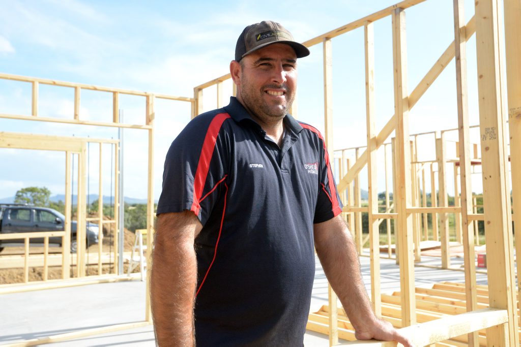 Builder Stephen O'Shea. Photo Kelly Butterworth / The Morning Bulletin Builder Stephen O'Shea. Photo Kelly Butterworth / The Morning Bulletin