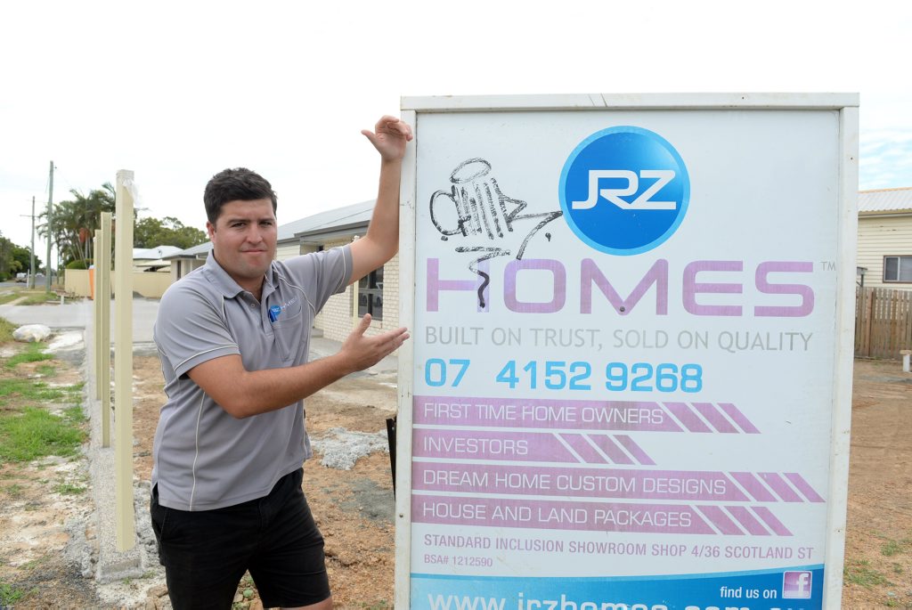 GRAFFITI TAGS: Jesse Zielke from JRZ homes would like to help the person who tagged his business. Photo: Paul Donaldson / NewsMail GRAFFITI TAGS: Jesse Zielke from JRZ homes would like to help the person who tagged his business. Photo: Paul Donaldson / NewsMail