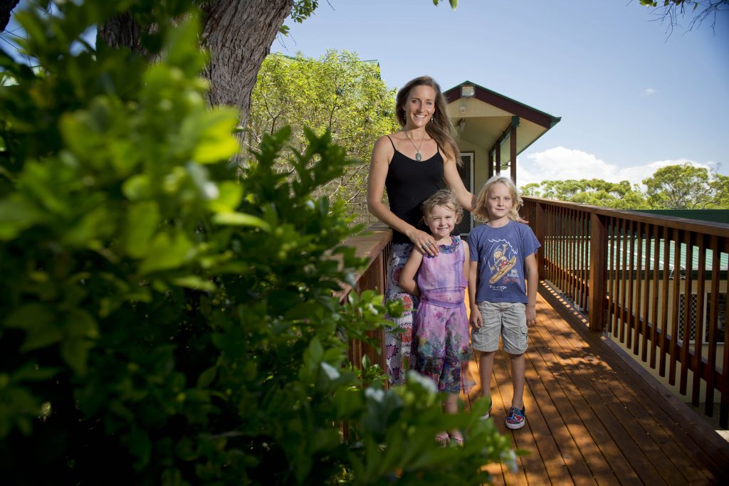 Goora Gan Steiner School Agnes Water chairman Melissa Thomson with her children Frankie, 5 and Hunter Lane, 6.Photo Paul Braven / The Observer Goora Gan Steiner School Agnes Water chairman Melissa Thomson with her children Frankie, 5 and Hunter Lane, 6.Photo Paul Braven / The Observer