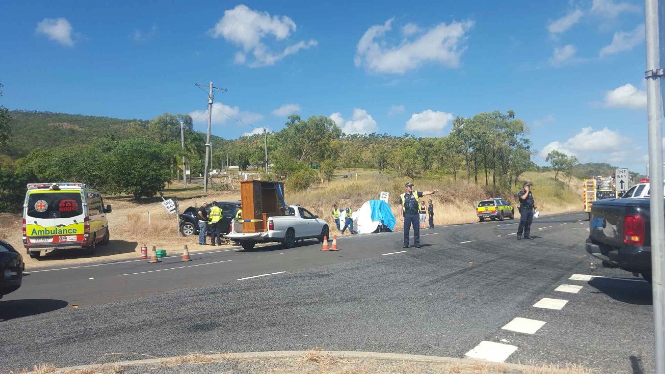 10AM: Emergency services respond to a serious crash on the Rockhampton-Yeppoon Rd that reportedly involved high speed. 10AM: Emergency services respond to a serious crash on the Rockhampton-Yeppoon Rd that reportedly involved high speed.