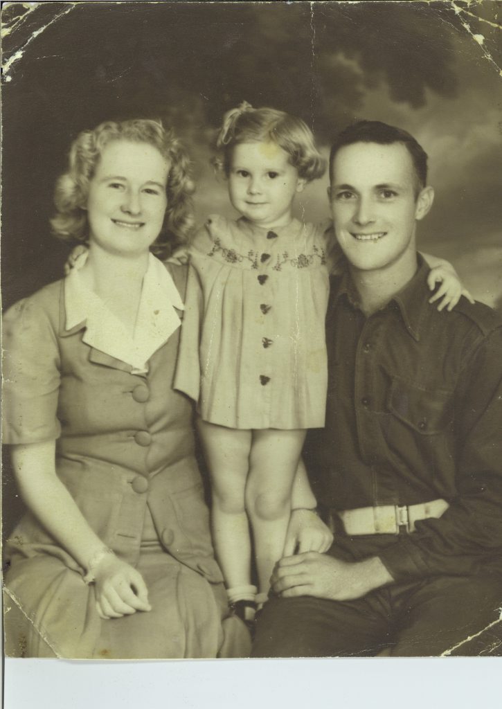 PRECIOUS MEMORIES: Yvonne Lewis with her parents Irene and Kevin Winter prior to her father leaving to fight for his country in Papua New Guinea and some of the surrounding islands of the Pacific. PRECIOUS MEMORIES: Yvonne Lewis with her parents Irene and Kevin Winter prior to her father leaving to fight for his country in Papua New Guinea and some of the surrounding islands of the Pacific.