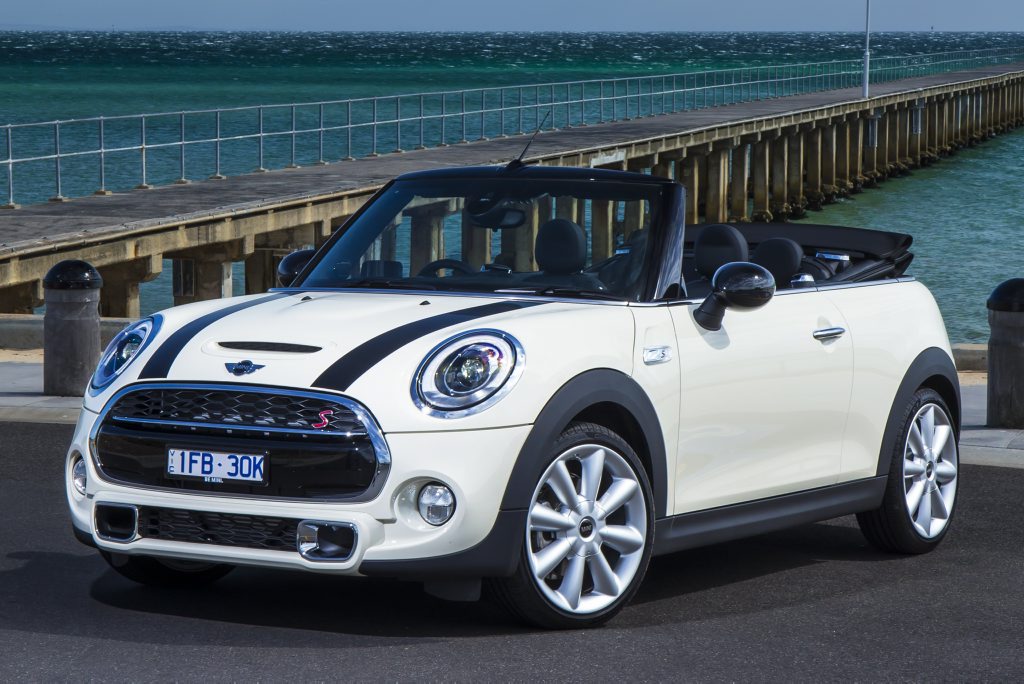 TOP DOWN: Latest Mini Convertible launches as a three-cylinder 100kW Cooper and four-cylinder 141kW Cooper S. Hot JCW version due later this year. TOP DOWN: Latest Mini Convertible launches as a three-cylinder 100kW Cooper and four-cylinder 141kW Cooper S. Hot JCW version due later this year.