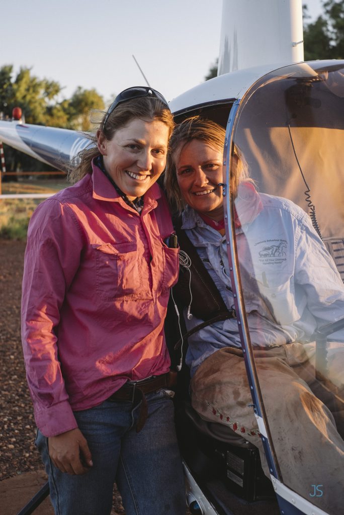 Sara Pearce and Annabelle Coppin on Yarrie Station. Annabelle can also fly a helicopter. Sara Pearce and Annabelle Coppin on Yarrie Station. Annabelle can also fly a helicopter.