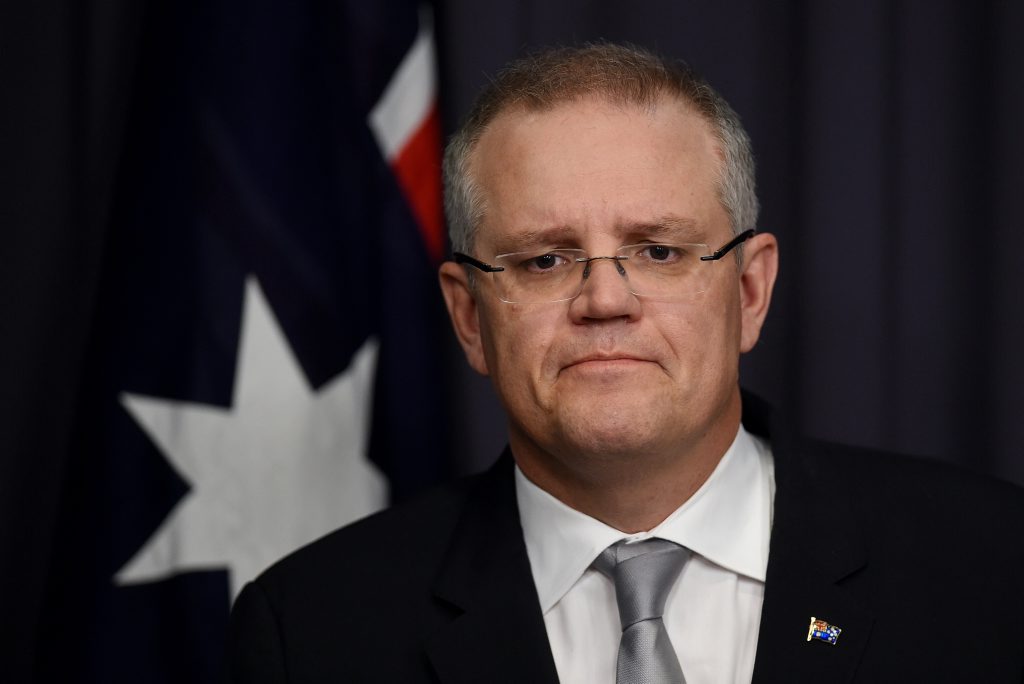 Australian Treasurer Scott Morrison speaks during a press conference at Parliament House in Canberra, Wednesday, April 20, 2016. (AAP Image/Lukas Coch) NO ARCHIVING Australian Treasurer Scott Morrison speaks during a press conference at Parliament House in Canberra, Wednesday, April 20, 2016. (AAP Image/Lukas Coch) NO ARCHIVING