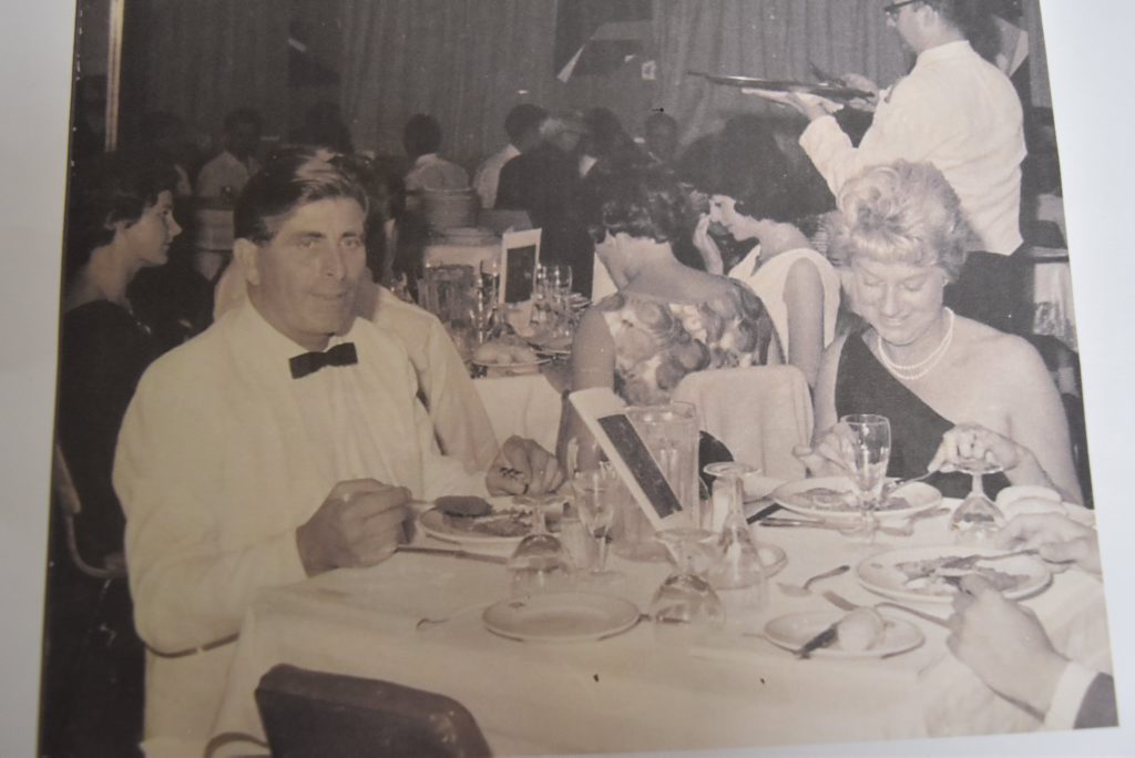 BACK IN TIME: The happy couple dining on the ship which took them from Kenya to Australia in the 1960s. BACK IN TIME: The happy couple dining on the ship which took them from Kenya to Australia in the 1960s.