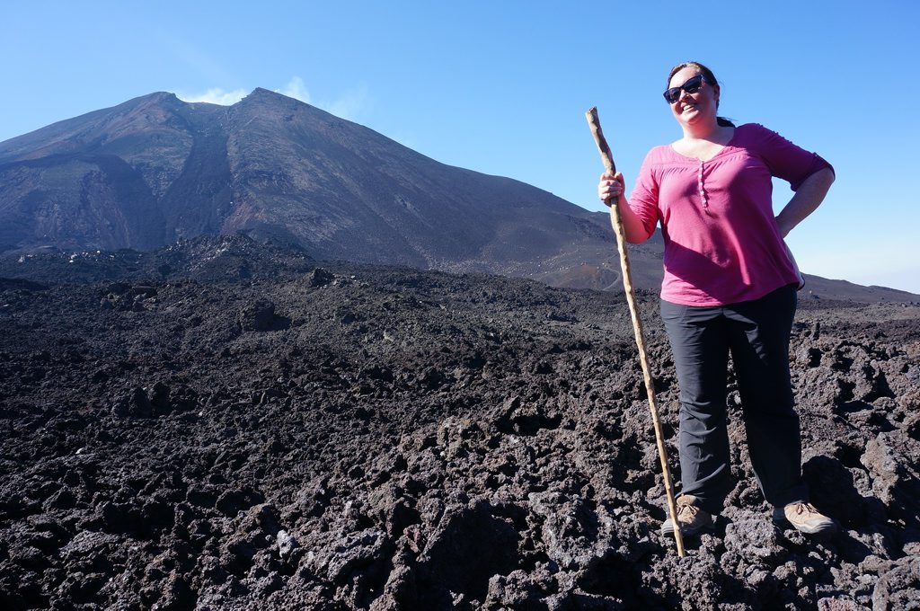 Reporter Rae Wilson after the 4km hike up Pacaya Volcano near Antigua in Guatemala. Reporter Rae Wilson after the 4km hike up Pacaya Volcano near Antigua in Guatemala.