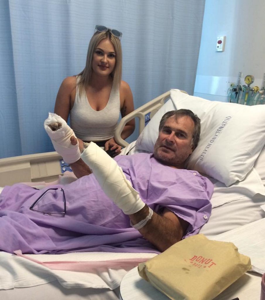 Greta Pohlner with her dad Philip Pohlner who survived a 12,000 volt electric shock. Greta Pohlner with her dad Philip Pohlner who survived a 12,000 volt electric shock.