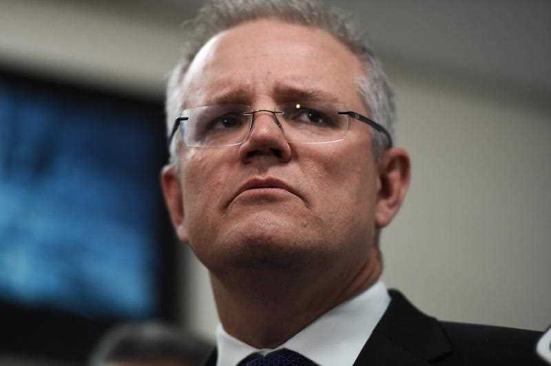 Treasurer Scott Morrison speaks at a press conference at a police station in Queanbeyan on Wednesday, April 27, 2016. Treasurer Scott Morrison speaks at a press conference at a police station in Queanbeyan on Wednesday, April 27, 2016.