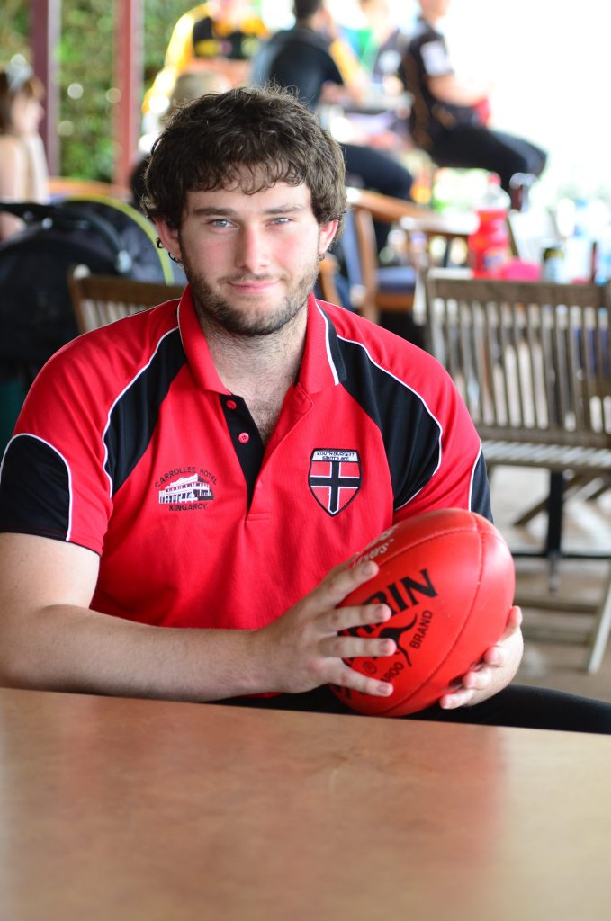 HALF CENTURY: Jordan Pressnell played his fiftieth game for the South Burnett Saints in Kingaroy on Saturday, April 30. HALF CENTURY: Jordan Pressnell played his fiftieth game for the South Burnett Saints in Kingaroy on Saturday, April 30.