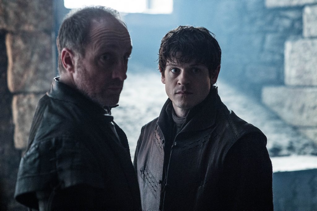 Michael McElhatton and Iwan Rheon in a scene from season six of the TV series Game of Thrones. Supplied by Foxtel. Michael McElhatton and Iwan Rheon in a scene from season six of the TV series Game of Thrones. Supplied by Foxtel.