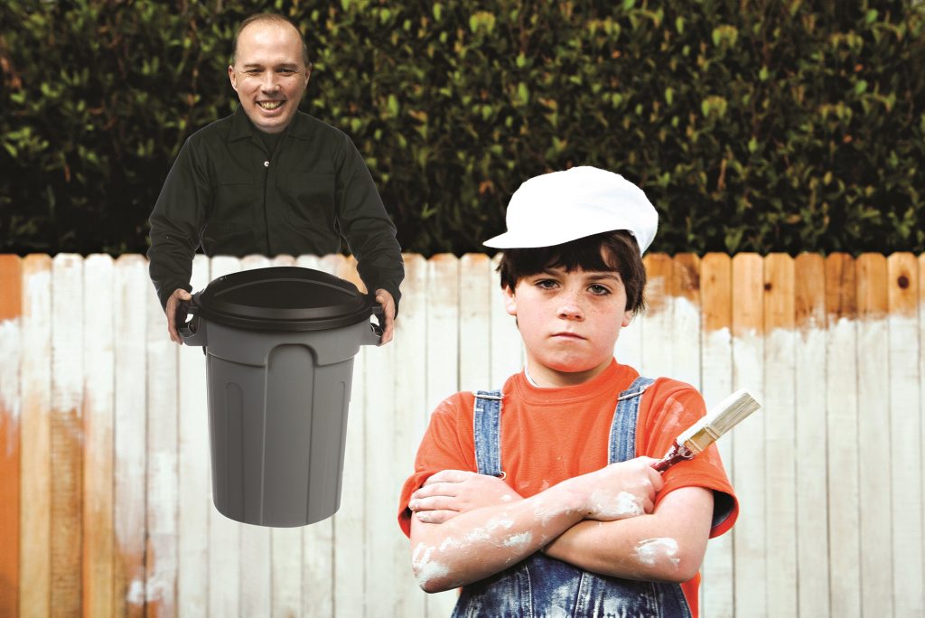Strange Politics: Immigration Minister Peter Dutton makes an awful neighbour. Strange Politics: Immigration Minister Peter Dutton makes an awful neighbour.