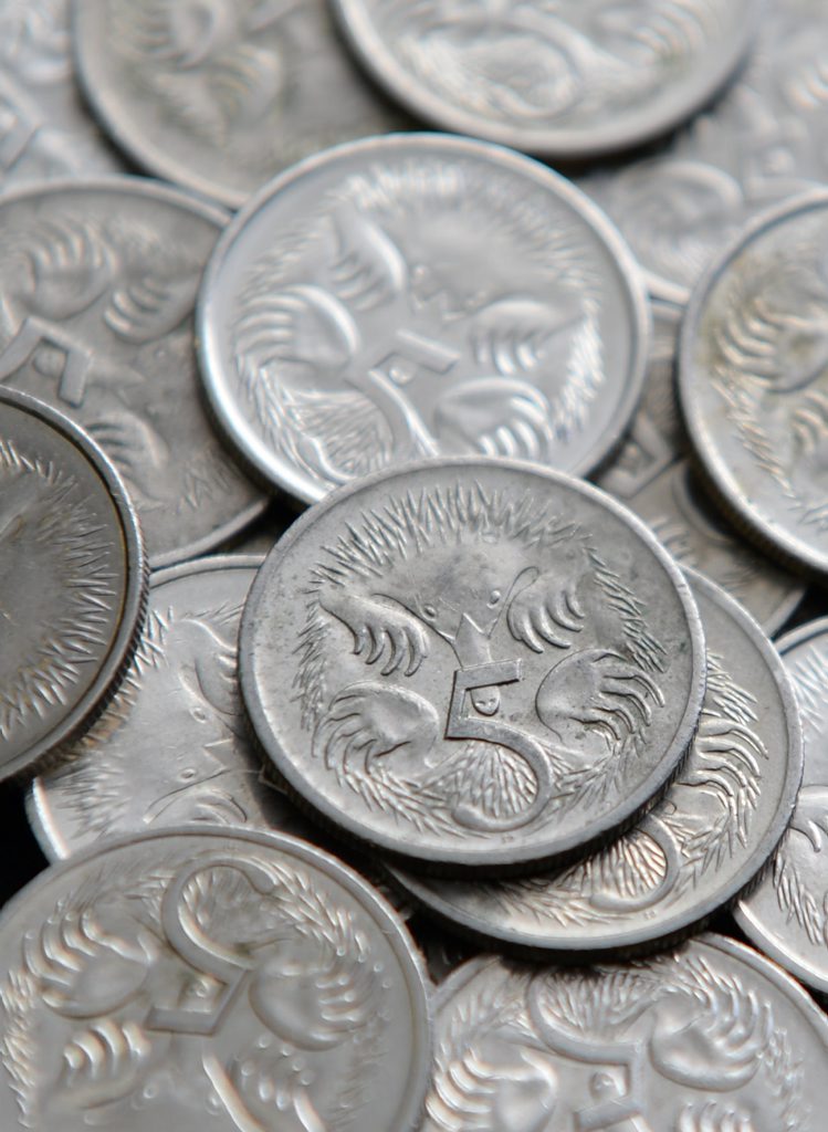 The five cent coin is soon to be a discontinued currency in Australia.Photo: Rob Williams / The Queensland Times The five cent coin is soon to be a discontinued currency in Australia.Photo: Rob Williams / The Queensland Times