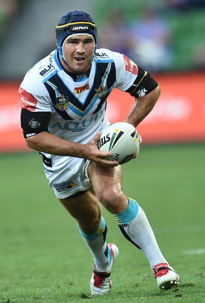 Gold Coast Titans player Nathan Friend is seen in action against Melbourne Storm during round two of the NRL at AAMI Park in Melbourne. Gold Coast Titans player Nathan Friend is seen in action against Melbourne Storm during round two of the NRL at AAMI Park in Melbourne.