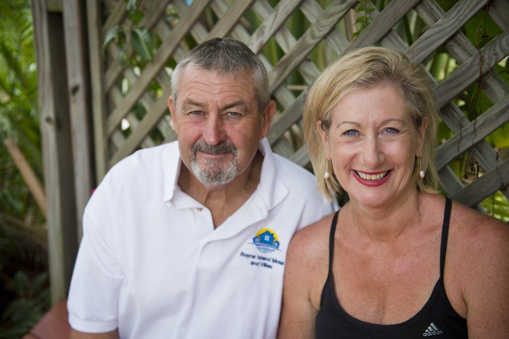 Richard and Helen Grant, owners of Boyne Island Motel and Villas. Richard and Helen Grant, owners of Boyne Island Motel and Villas.