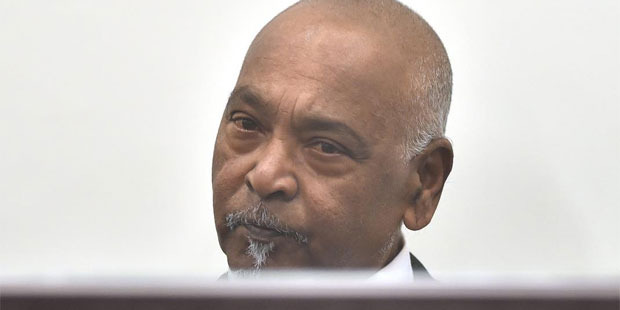 Edward Anand listens as he is sentenced in the Dunedin District Court on historic sex charges. Photo / Otago Daily Times Edward Anand listens as he is sentenced in the Dunedin District Court on historic sex charges. Photo / Otago Daily Times
