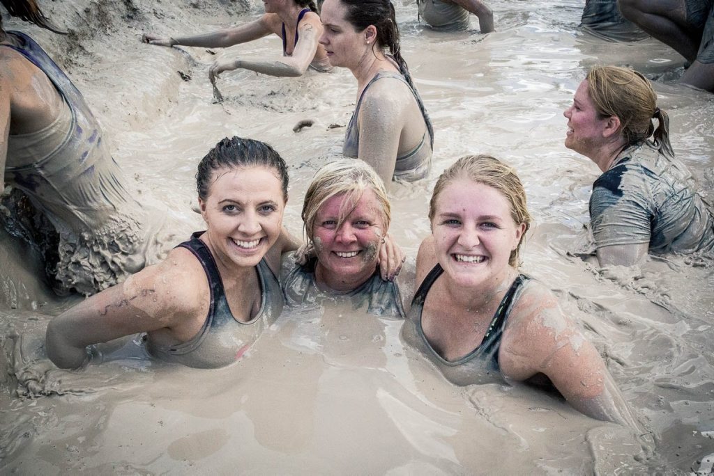 Gatton local Sharon Grosskopf and her daughters Bree and Casey enjoy their day out together yesterday.