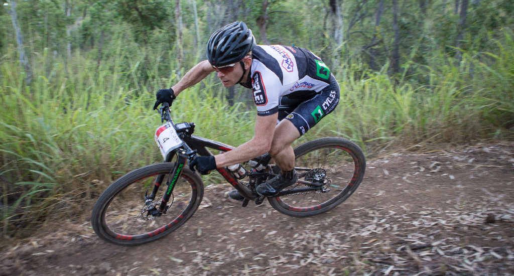 MOUNTAIN MASTER: Michael England completed 12 laps of the open circuit at Seeonee Park to claim victory in the solo male category in the day/night cross country on Saturday. MOUNTAIN MASTER: Michael England completed 12 laps of the open circuit at Seeonee Park to claim victory in the solo male category in the day/night cross country on Saturday.