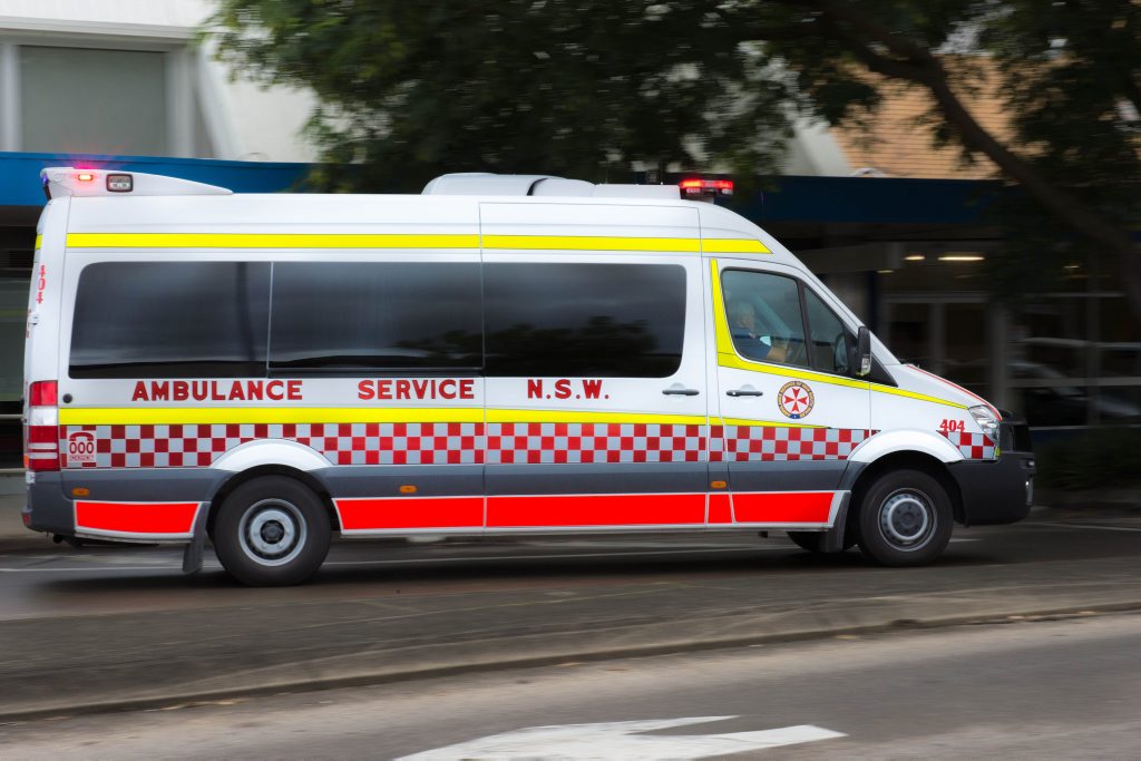 NSW ambulance in Coffs Harbour.