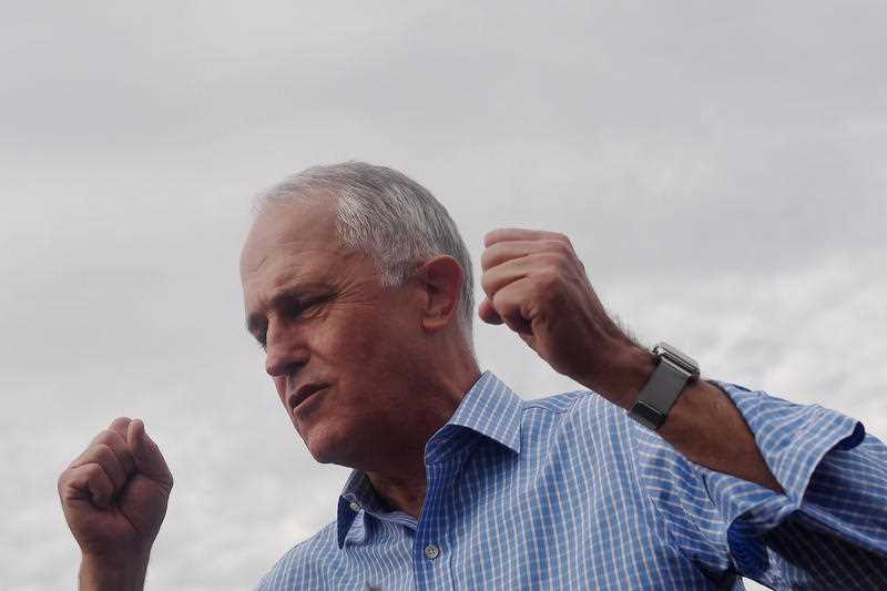 Australian Prime Minister Malcolm Turnbull speaks to the media after meeting with kids suffering from type 1 diabetes in Campbelltown in Sydney, Sunday, May 15, 2016. The electorate of Macarthur is held by Liberal MP Russell Matheson by a margin of 3.3 per cent. Australian Prime Minister Malcolm Turnbull speaks to the media after meeting with kids suffering from type 1 diabetes in Campbelltown in Sydney, Sunday, May 15, 2016. The electorate of Macarthur is held by Liberal MP Russell Matheson by a margin of 3.3 per cent.