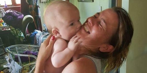 Tracy Glover with baby son Keenan McKeowen. Tracy Glover with baby son Keenan McKeowen.