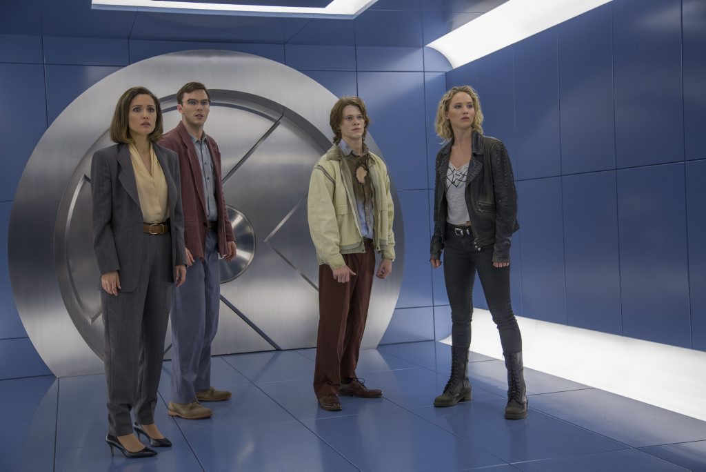 Rose Byrne, Nicholas Hoult, Ben Hardy and Jennifer Lawrence in a scene from the movie X-Men: Apocalypse. Rose Byrne, Nicholas Hoult, Ben Hardy and Jennifer Lawrence in a scene from the movie X-Men: Apocalypse.