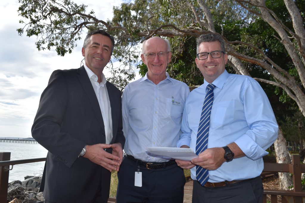 Minister for Infrastructure and Transport Darren Chester, with Fraser Coast Regional Council mayor Chris Loft and Federal Member for Hinkler Keith Pitt at the announcement of the pledged $200,000 funding for the Burrum River bridge feasibility study. Minister for Infrastructure and Transport Darren Chester, with Fraser Coast Regional Council mayor Chris Loft and Federal Member for Hinkler Keith Pitt at the announcement of the pledged $200,000 funding for the Burrum River bridge feasibility study.