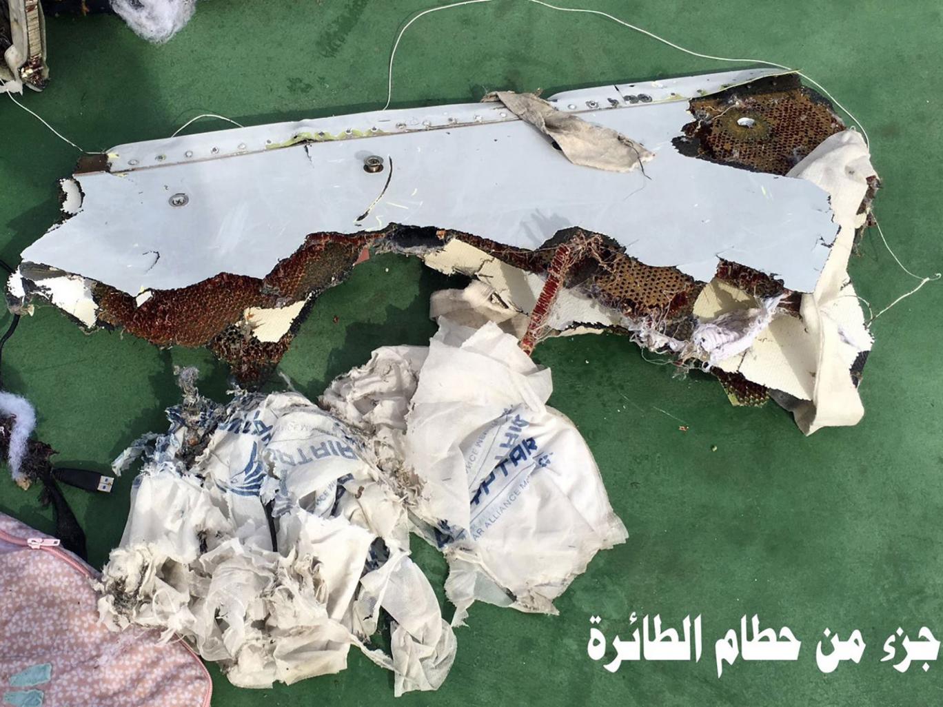 The Egyptian army published photos showing wreckage and debris from EgyptAir flight 804 on 21 May Egyptian army The Egyptian army published photos showing wreckage and debris from EgyptAir flight 804 on 21 May Egyptian army