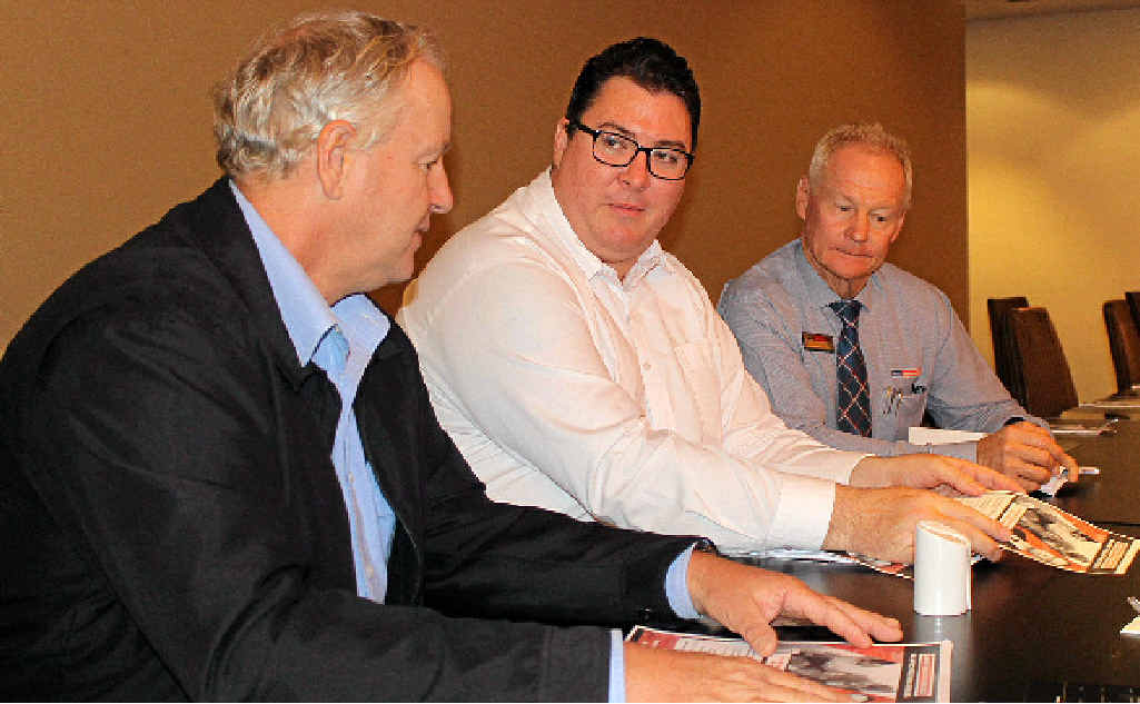 ELECTION ISSUE: Blacks Real Estate director Greg Lewis (left), Dawson MP George Christensen and PRD Nationwide Mackay principal Greg Chappell discuss negative gearing. ELECTION ISSUE: Blacks Real Estate director Greg Lewis (left), Dawson MP George Christensen and PRD Nationwide Mackay principal Greg Chappell discuss negative gearing.