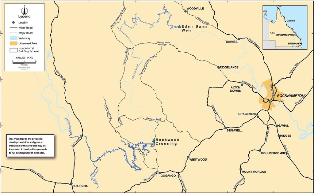 The site of Rookwood Weir. The site of Rookwood Weir.