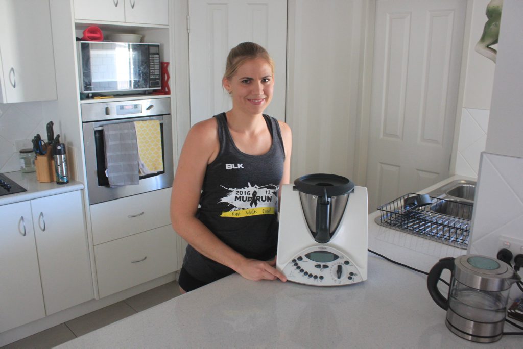 Sonya Enkelmann suffered burns to her arms and face after her thermo mix exploded Sonya Enkelmann suffered burns to her arms and face after her thermo mix exploded