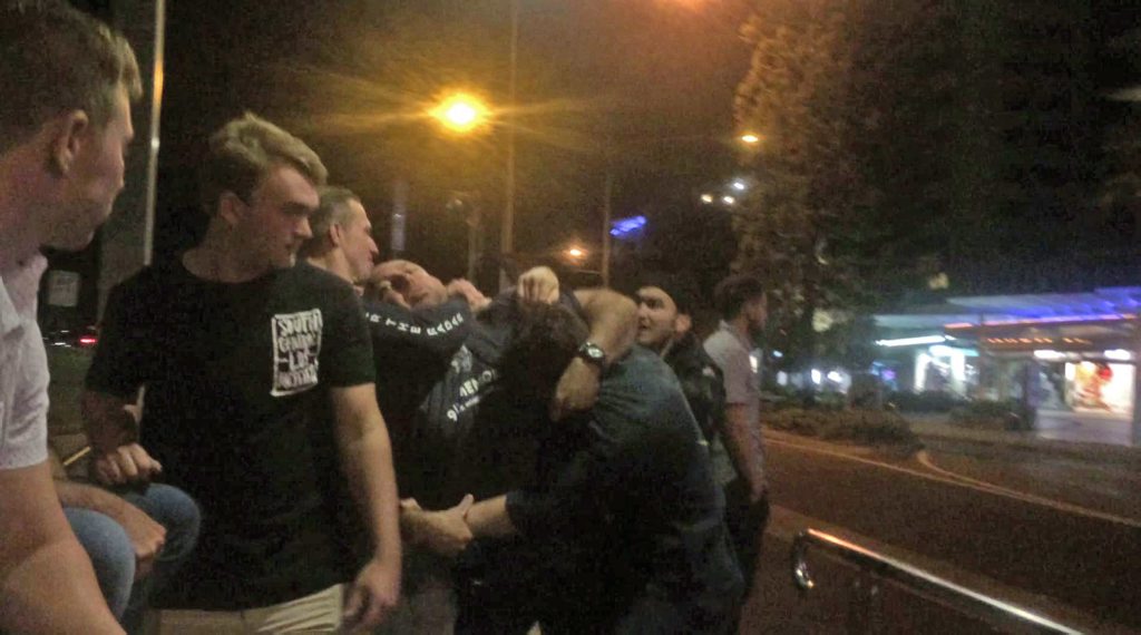 Fight outside Mooloolaba Taxi Rank Fight outside Mooloolaba Taxi Rank