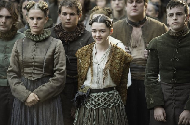 Maisie Williams in as scene from season six episode six of Game of Thrones. Maisie Williams in as scene from season six episode six of Game of Thrones.