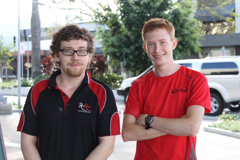 DOING OUR JOB: Jeremy Dittmer and Jaiden Ringuet often work until 5am on weekends, serving up food to the public at Real Kebab Mackay. They've seen their fair share of violent incidents in the city centre. DOING OUR JOB: Jeremy Dittmer and Jaiden Ringuet often work until 5am on weekends, serving up food to the public at Real Kebab Mackay. They've seen their fair share of violent incidents in the city centre.