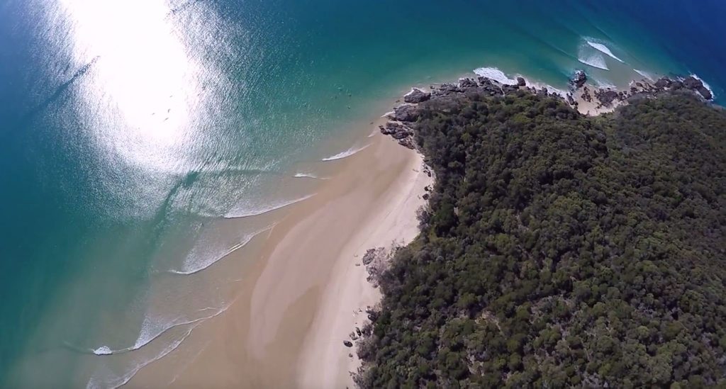 Aerial shot of Double Island Point shot by Epic Ocean Adventures Aerial shot of Double Island Point shot by Epic Ocean Adventures