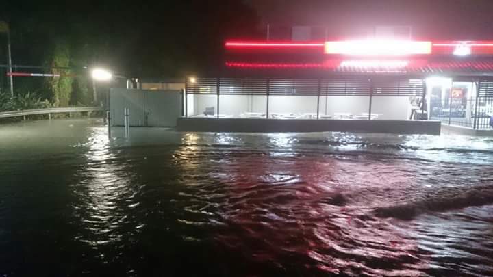 Flash flooding at Hungry Jacks, Coffs Harbour Flash flooding at Hungry Jacks, Coffs Harbour