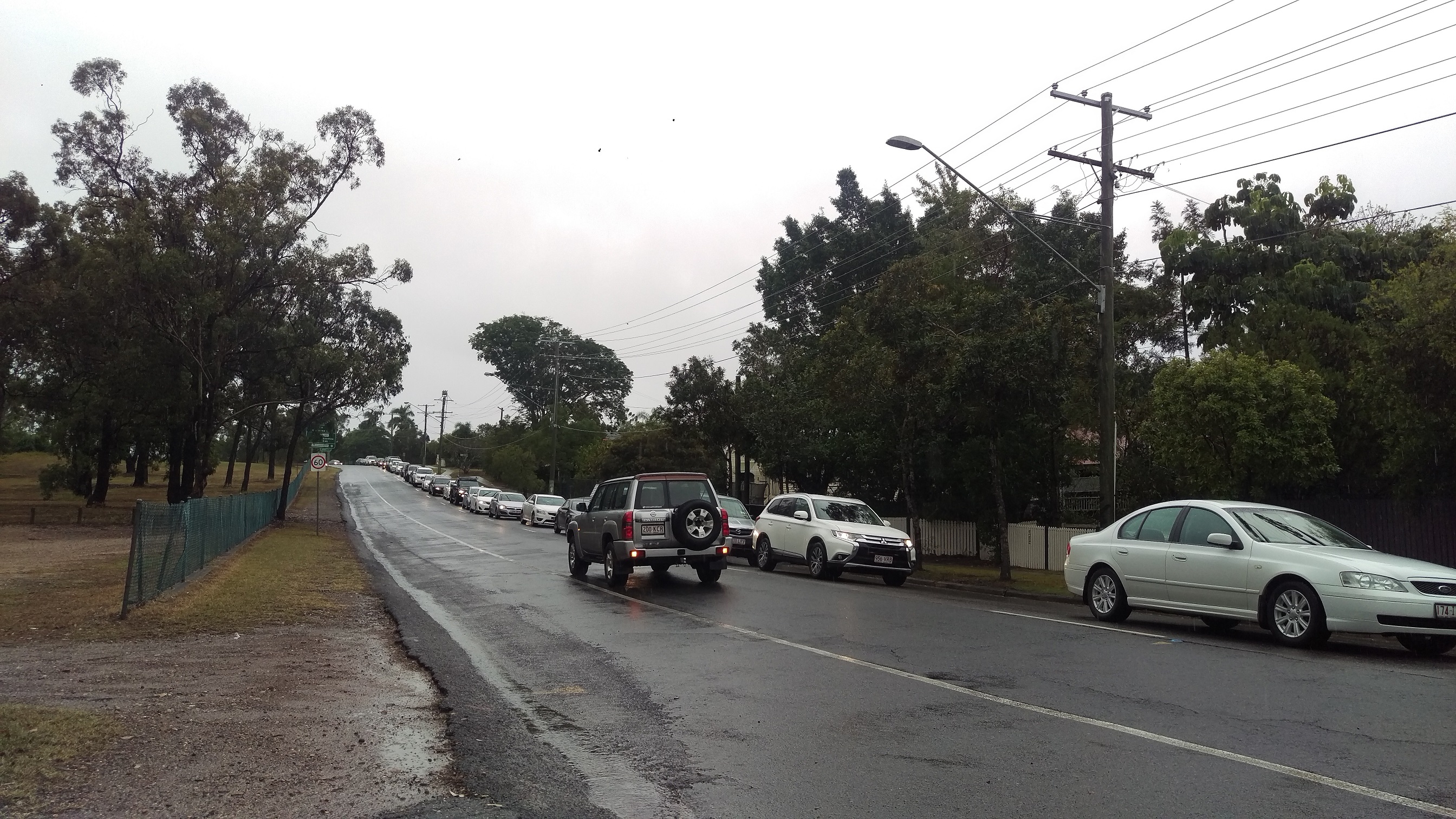 Traffic backed up on Waterworks Rd thanks to the crash at Kholo. Traffic backed up on Waterworks Rd thanks to the crash at Kholo.