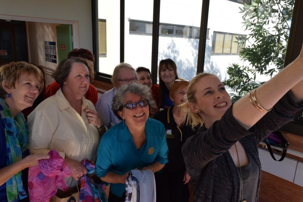 Cancer Council Queensland's Ashlee Hansen with Gladstone Hospital staff and Gladstone Rotary Sunrise volunteers Marguerita Dobrinin, Robyn McMillan, Spotlight staff member Melissa Harding, Gaylene Weir, Glennys Stallan, Bev Fellows, Marg Mollis, Linda Warne and Gaylene Byrne, who donated scarves and turbans for women with cancer. Photo Tegan Annett / The Observer Cancer Council Queensland's Ashlee Hansen with Gladstone Hospital staff and Gladstone Rotary Sunrise volunteers Marguerita Dobrinin, Robyn McMillan, Spotlight staff member Melissa Harding, Gaylene Weir, Glennys Stallan, Bev Fellows, Marg Mollis, Linda Warne and Gaylene Byrne, who donated scarves and turbans for women with cancer. Photo Tegan Annett / The Observer